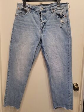 GAP Light Blue Cropped Relaxed-Fit Women's Jeans